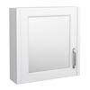 York Traditional White 1 Door Mirror Cabinet (600 x 162mm) Small Image