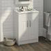 York Traditional White Ash Bathroom Basin Unit (620 x 470mm) profile small image view 3 
