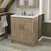 York Traditional Wood Finish Bathroom Basin Unit (820 x 480mm) profile small image view 2 
