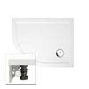 Zamori - 35mm Offset Quadrant Shower Tray with Leg & Panel Set - Left Hand - Various Size Options profile small image view 1 