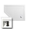 Zamori - 35mm Offset Pentangle Shower Tray with Leg & Panel Set - Left Hand - Various Size Options profile small image view 1 