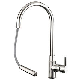 JTP Zeeca Stainless Steel Single Lever Kitchen Sink Mixer with Pull Out Spray