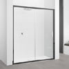 Novellini Zephyros 2P Sliding Shower Door 1460-1520mm (Clear Glass - Black Frame) profile small image view 1 