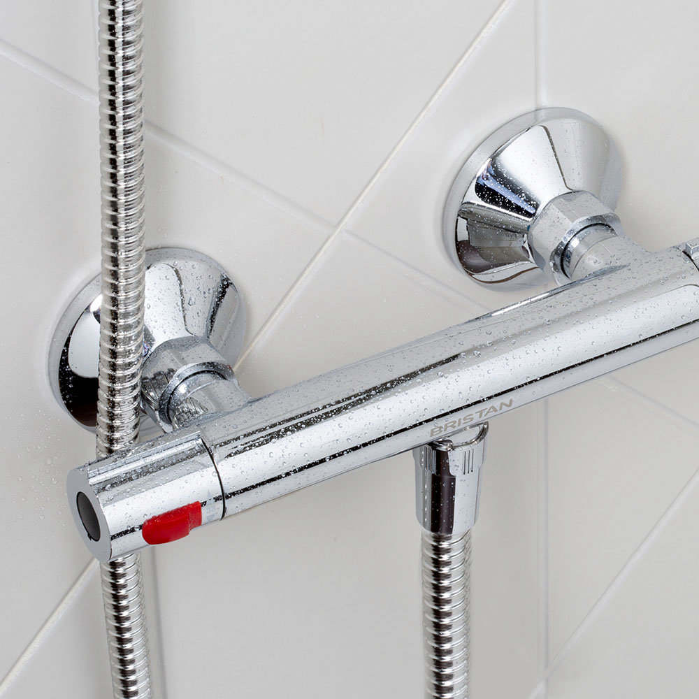 Bristan Zing Safe Touch Thermostatic Bar Valve Inc. Riser
