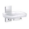 Smedbo Pool Holder with Frosted Glass Soap Dish - Polished Chrome - ZK342 profile small image view 1 