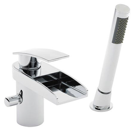 Zen Open Spout Mono Bath Shower Mixer with Shower Kit at Victorian ...