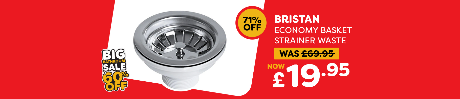 Banner 1 - Bristan Economy Basket Strainer Waste