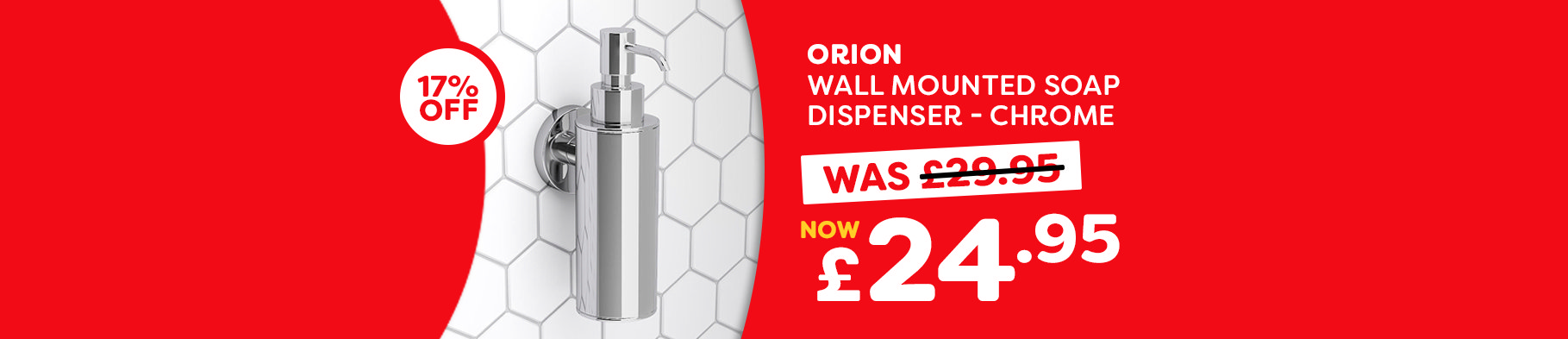 Banner 3 - orion wall mounted soap dispenser