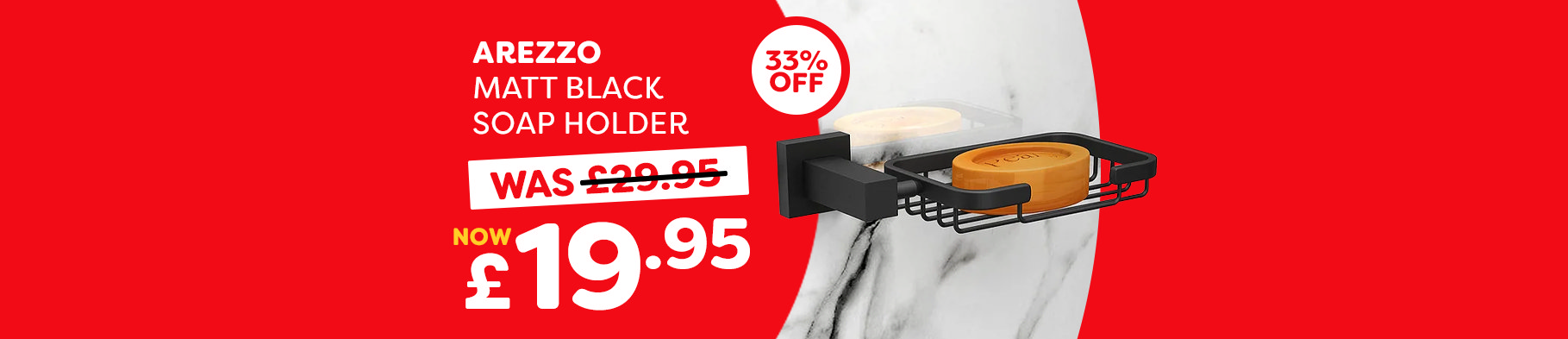 Banner 2 - Arezzo Matt Black Soap Holder