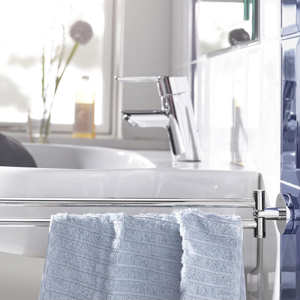 The Grohe Essentials Towel Bar | Trendy Ways To Tackle Towel Storage | Victorian Plumbing