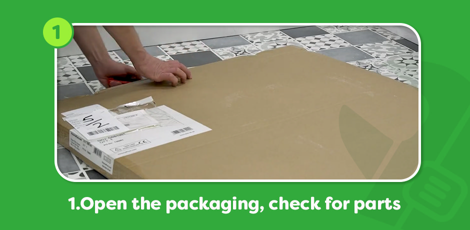 checking the package for the correct parts