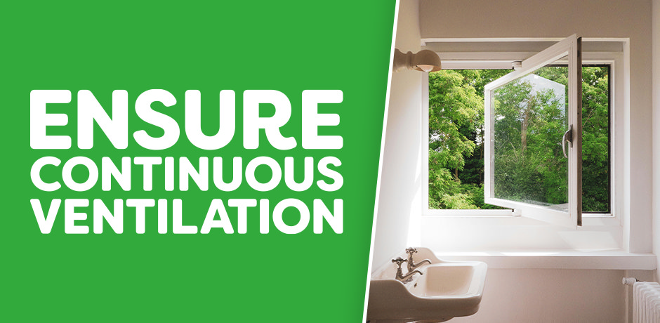 Ensure continuous ventilation to prevent black mould in bathroom silicone sealant – Victorian Plumbing guide