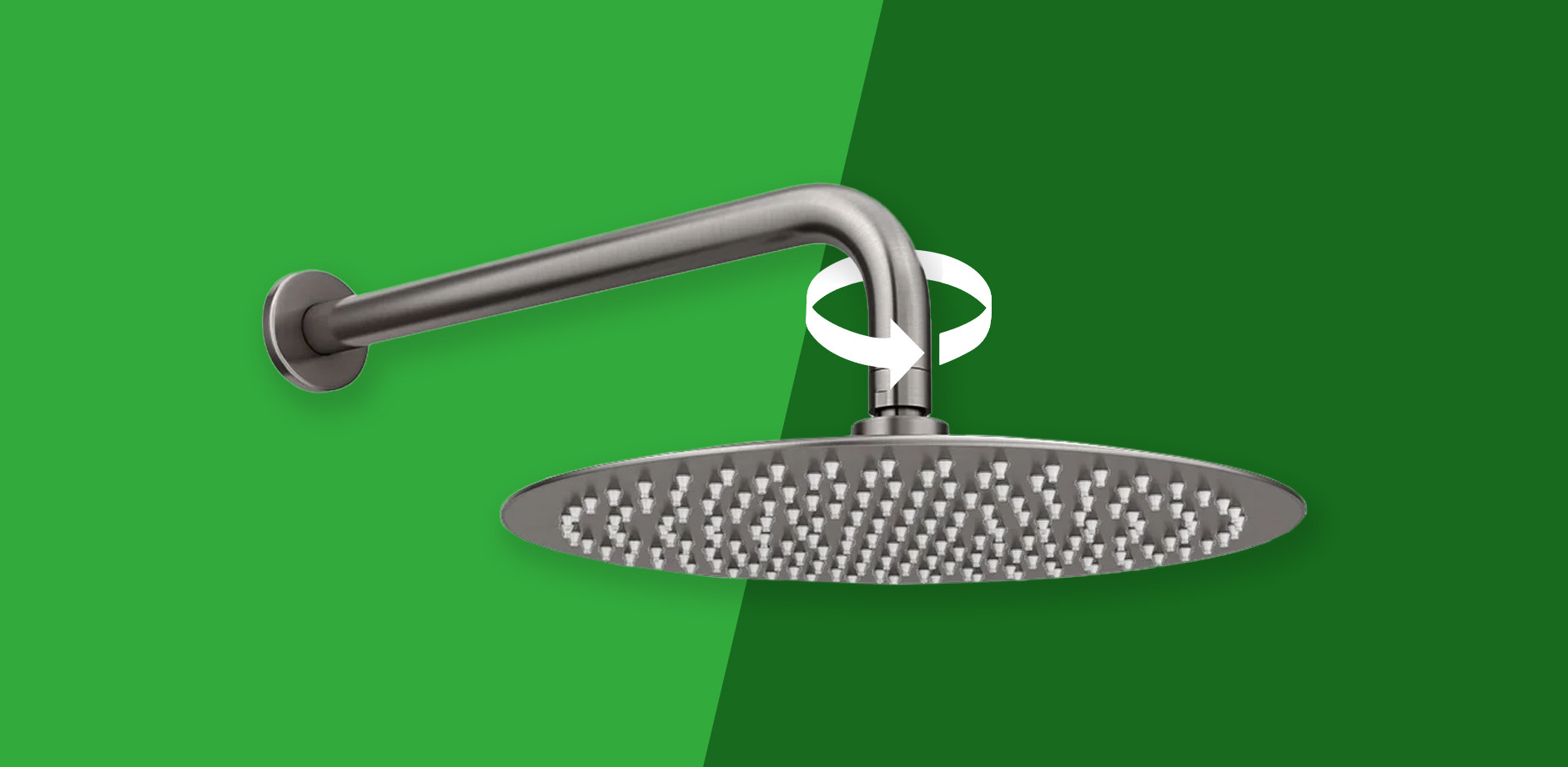 Illustration showing how to unscrew a shower head for easy replacement, with a visual guide to DIY installation.