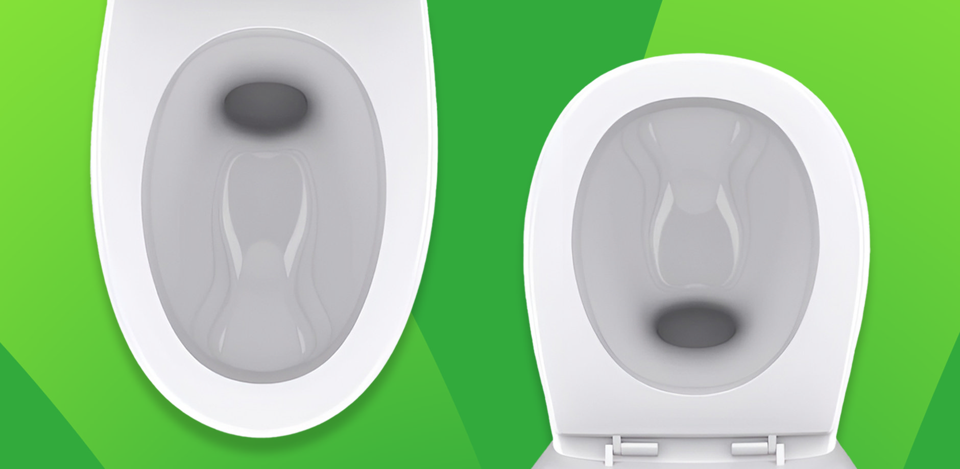 Comparison of round and elongated toilet bowls for identifying toilet seat shapes