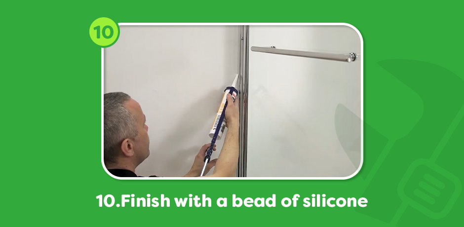 using silicone to seal shower screen
