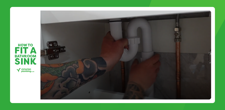 Connecting the bottle trap waste pipe beneath a bathroom sink