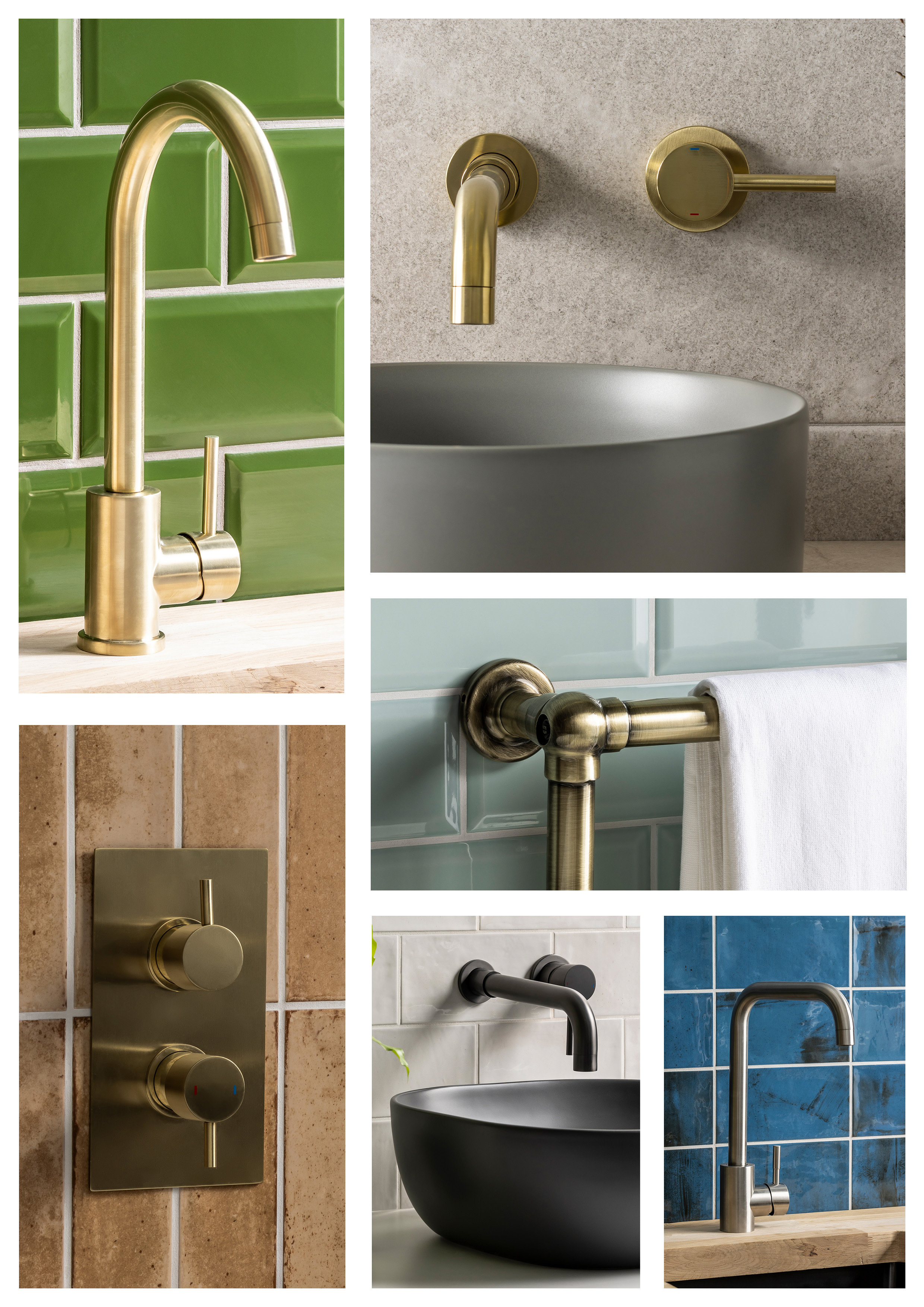 Mixed metal bathroom finishes