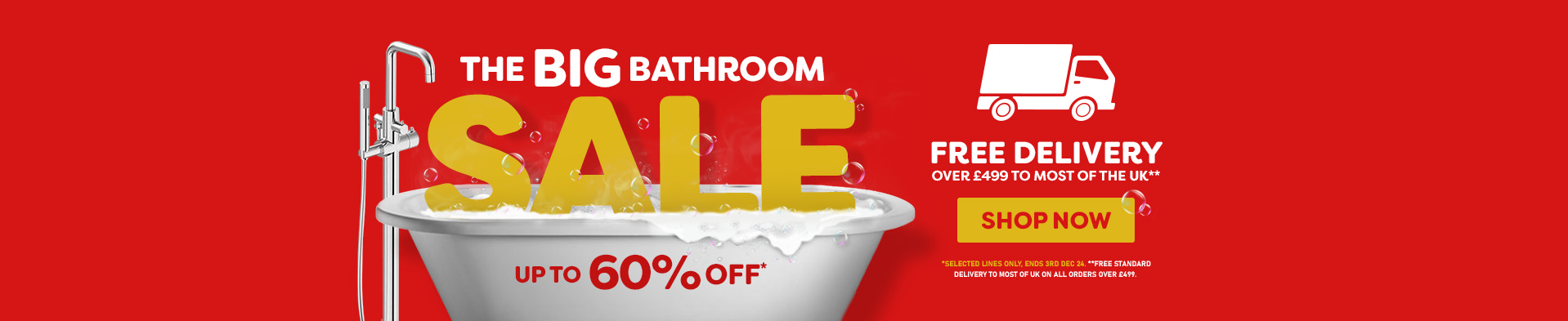 Up to 60% off Big Bathroom Sale