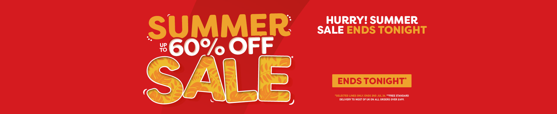 Summer Sale - Ends Tonight