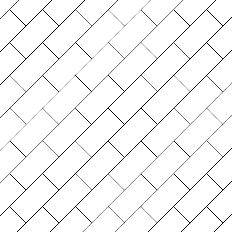 Diagonal metro / subway tiles pattern