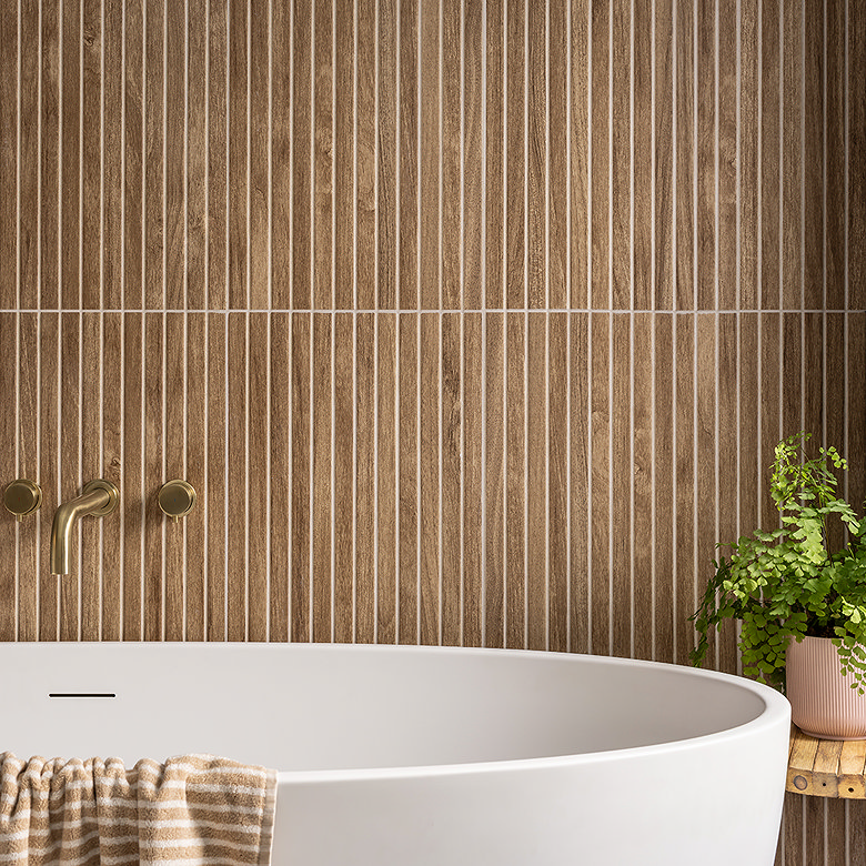 bohemian style wood effect wall tiles