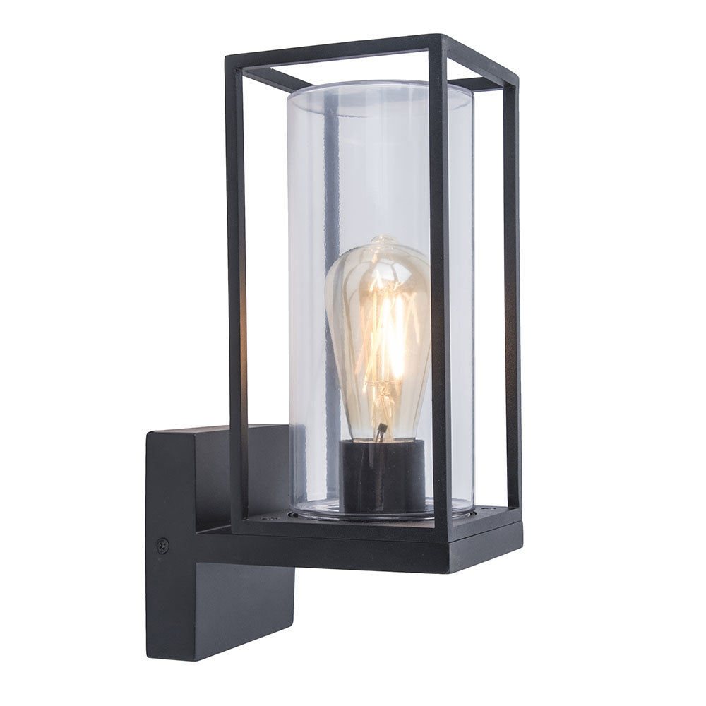 Revive Outdoor Matt Black Frame Wall Light