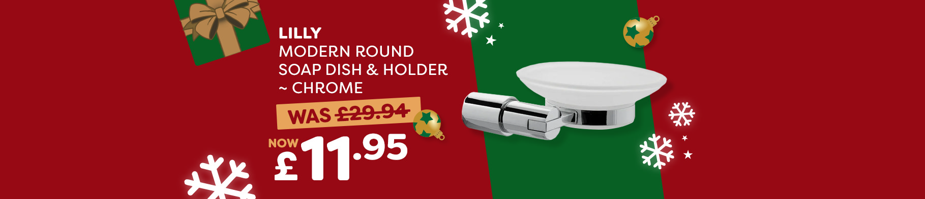 Banner 2 - Lilly Modern Round Soap Dish & Holder Chrome