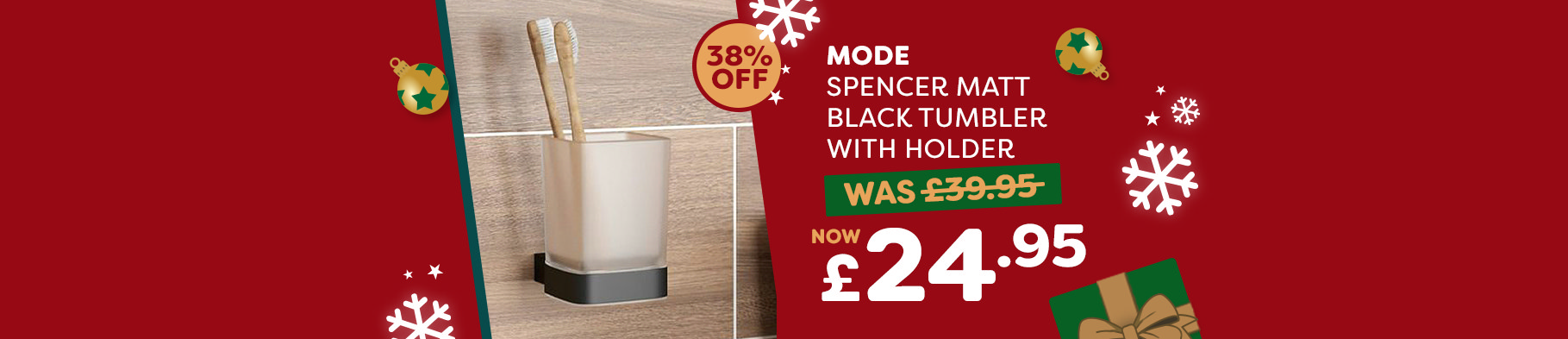 Banner 3 - Mode Spencer Matt Black Tumbler with Holder