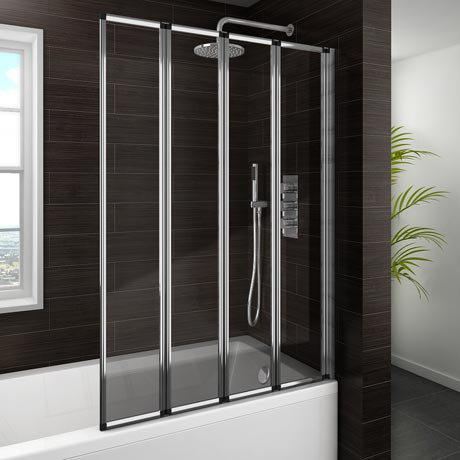 4 fold glass bath shower screen