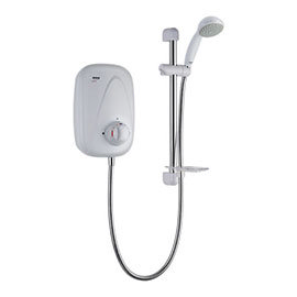 Mira - Vigour Manual Power Shower - White &amp; Chrome - 1.1532.354