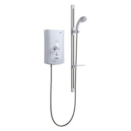 Mira - Advance Flex Low Pressure 9.0kw Thermostatic Electric Shower - White &amp; Chrome - 1.1759.003