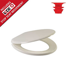 Wirquin Flamenco Lock+ Toilet Seat with Stainless Steel Hinges