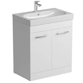 Tissino Angelo 700mm Floor Mounted Washbasin Unit - Gloss White