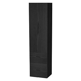 Miller - New York Tall Cabinet with Door Storage &amp; Drawers - Black