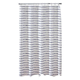 Aqualona Indigo Spot Polyester Shower Curtain - W1800 x H1800mm - 47422
