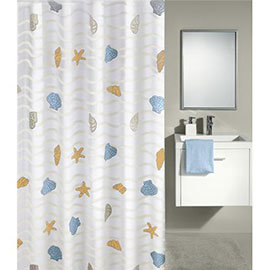 Kleine Wolke - New Beach PEVA Shower Curtain - W1800 x H2000 - 4959-148-305