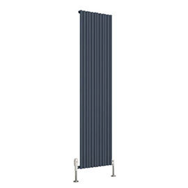 Reina Quadral Vertical Double Panel Aluminium Radiator - Anthracite