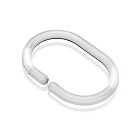 Croydex C-Type Shower Curtain Rings - Clear - AK142132