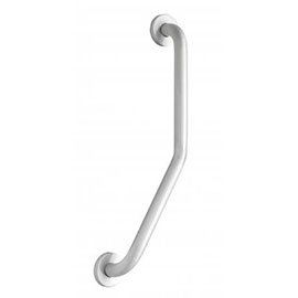 Croydex Stainless Steel White Angled Grab Bar - AP501322
