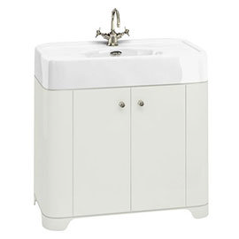 Arcade 900mm Floor Standing Vanity Unit and Basin - Sand - Various Tap Hole Options