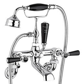 Bayswater Black Lever Wall Mounted Bath Shower Mixer