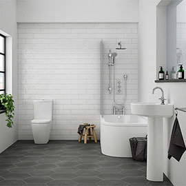 Bianco 1700mm Shower Bath Suite