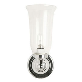 Burlington Round Light with Chrome Base and Vase Clear Glass Shade - BL14