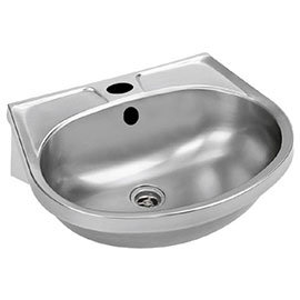 Franke BS205-M Stainless Steel Washbasin with Overflow, Single Tap Hole and Plug &amp; Chain