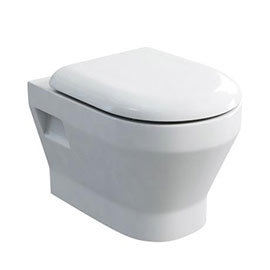 Britton Bathrooms - Curve Wall hung WC with soft close seat