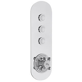 Hudson Reed Topaz Traditional Three Outlet Push-Button Shower Valve - CPB5312