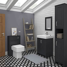 Chatsworth 3-Piece Traditional Graphite Bathroom Suite