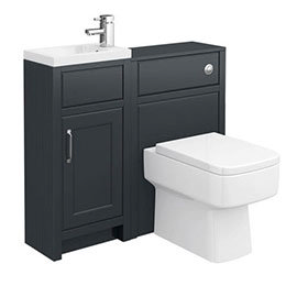 Chatsworth Traditional Cloakroom Vanity Unit Suite - Graphite