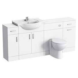 Cove 1720mm 4 Piece Vanity Unit Suite (High Gloss White - Depth 300mm)