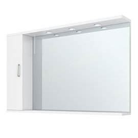 Cove White Large Illuminated Mirror Cabinet (1200mm Wide)